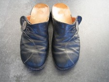 Think! Clogs Pantoletten Hausschuhe Leder schwarz Camilla Größe 39