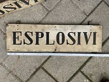 uraltes Munitionsschild Warnschild Explosiv Bombenwarnung 1944 2. Weltkrieg 2WK