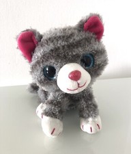 TCM Katze große Augen Plüschtier Tchibo Kuscheltier Schmusetier Stofftier (T161)