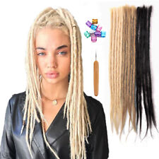 20" 100% Human Hair Dreadlocks Single Ended Häkelzöpfe Echthaar-Dreads Extension