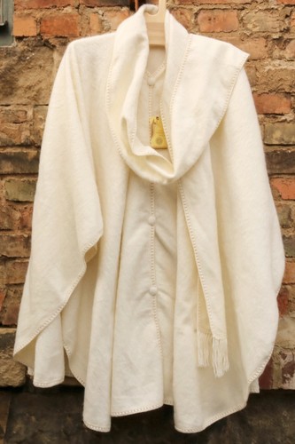 Damen alpaka poncho - peru, beige