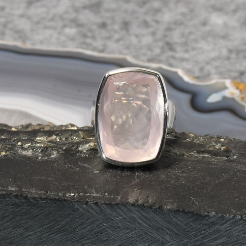 Rosenquarz ring 925er silber - rosenquarz, ring,
