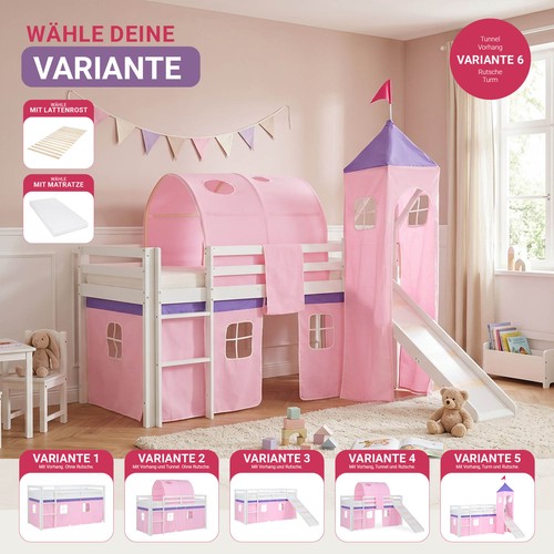 Hochbett kinder 90x200 - kinder, cm