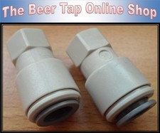 2x John Guest 3/8"" 1/4"" FFL