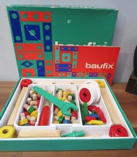 Baufix Kasten 0 - Holzbausteine Holz bauen Baukasten - nicht vollständig antik