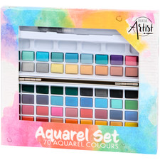 Aquarellfarben Set in Dose 70