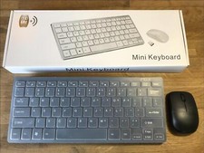 Kabellose Mini Tastatur und Maus für LG 50PH670V 3D 50" Plasma SMART TV (schwarz)