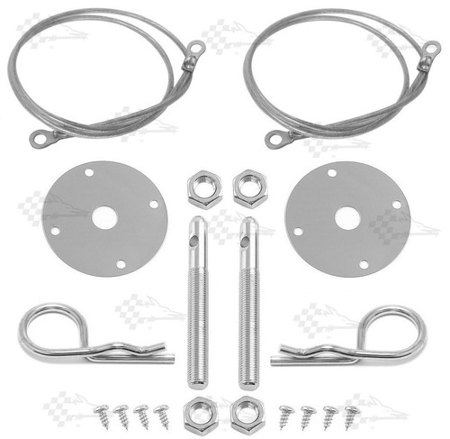 Chrom motorhaubenstift kit - chrom, motorhaubenstift-kit