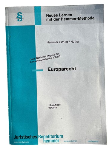 Hemmer wüst hutka europarecht - wüst,
