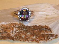 Mystic Topas Zirconia massiv Solitär Ring vergoldet 