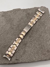 ORIG. 1965 ROLEX 6635 GOLD / STAHL 19MM OYSTER BAND SPRINGLOADED RIVETED ARMBAND