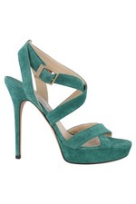 JIMMY CHOO GRÜNE WILDLEDER