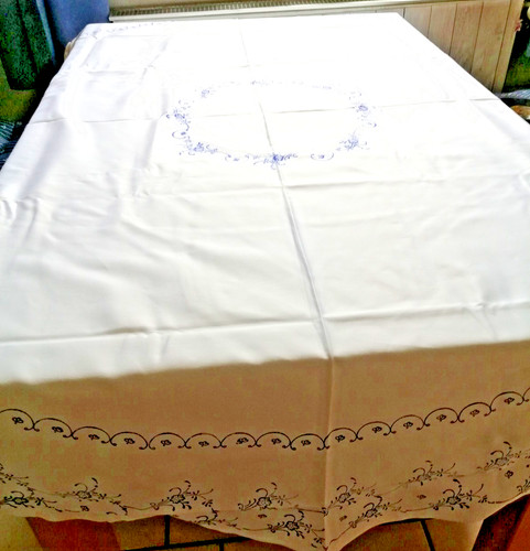 Blaudruck tischdecke alt - tischdecke,
