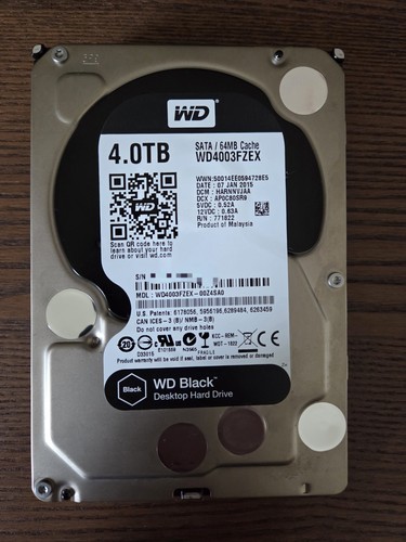 Black 4tb - wd, (wd4003fzex)