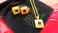 Edelmodeschmuck set onyx - set,
