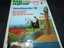 Top Agrar  Nr.7/1986 Fendt Farmer 309 LSA/Ford/John Deere /Unimog/Lanz Bulldog