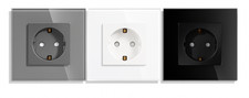 Schuko Glas Steckdose mit