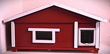 Katzenhaus mit fenster und - ,