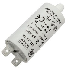 Anlaufkondensator Motorkondensator 3µF 400V 25x49mm Stecker 6,3x0,8mm Ducati 416