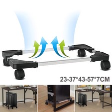 Mobiler CPU Halter mit 4 Rädern Computerständer Rollwagen Einstellbare Halter