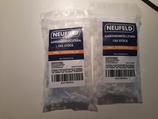 NEUFELD, 2x 120 Gardinenröllchen für Innenlauf Schienen (inkl. 12 Feststeller)