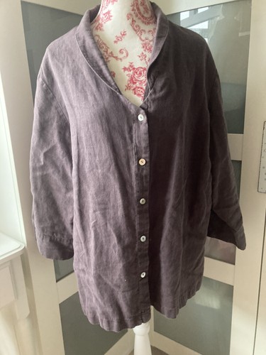 Deerberg bluse braun leinen - leinen, gr
