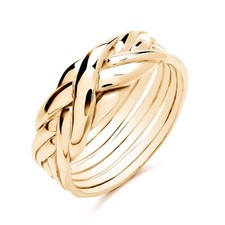 Puzzle-Ring 9 kt Gelbgold auf
