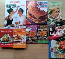 9 Kochbücher: Für jeden Tag, Burger, für junge Leute, Ofen-Hits, ALDI, Schnitzel