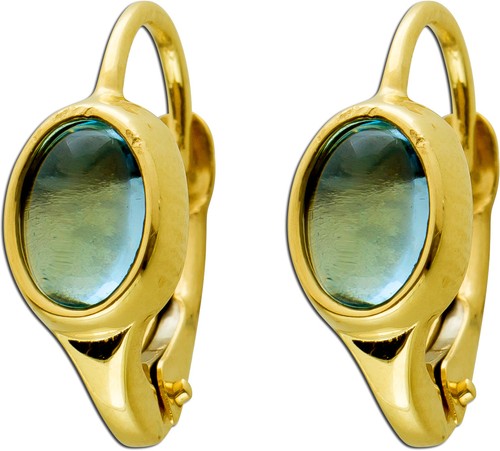 Blautopas ohrringe gold 333 - gold, 8k
