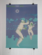 Poster Plakat - Fechten / fencing - DIN A1 - Olympic 1972 München - Otl Aicher 