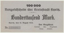 Kyritz Kreis 100 Tausend Mark