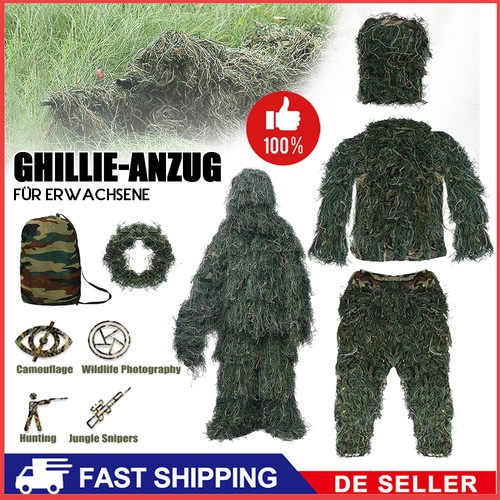 Ghillie suit woodland - 3d,