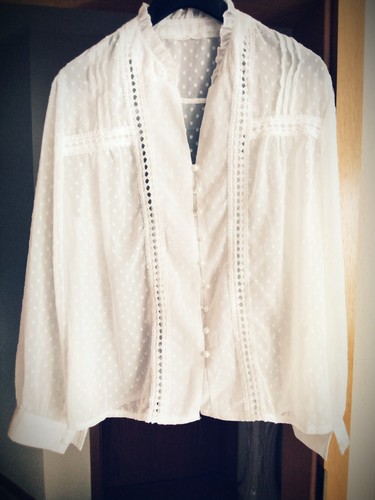 Schöne damen bluse weiss l - weiss,