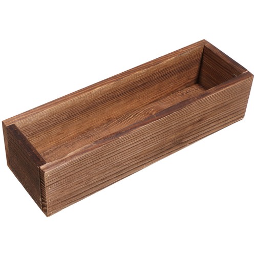 Rustic wooden flower pot - wooden,