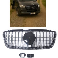 Sport Panamericana GT Kühlergrill Chrom Schwarz für Mercedes W907 Sprinter 2018>