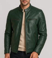 Herren grün leder - grün, jacke
