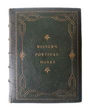 Poetical Works of John Milton | 24 Illus. |Fine Binding | c.1880's |Handsome!