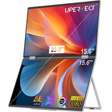 UPERFECT Tragbarer Monitor Full HD 15,6" Dual Screen Laptop Bildschirm Extender