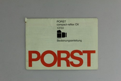 Bedienungsanleitung porst - bedienungsanleitung,