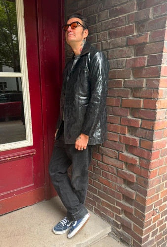 Oldschool lederjacke schwarz - oldschool,