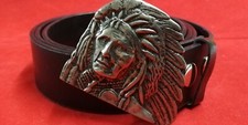 Neu Gürtelschnalle Indianer Cheyenne Häuptling Buckle Sioux Cowboys Apachen Top