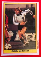 BERND SCHUSTER GERMANY MANNSCHAFT 1986 RARE FRENCH FOOTBALL ROOKIE CARD MONDE