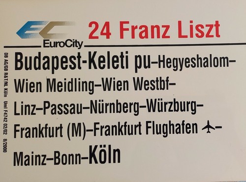 Zugschild zuglaufschild ec - zugschild,