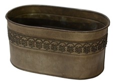 Schale Jardiniere Zink braun