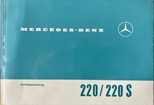 1963 Mercedes W111 Bedienungsanleitung 220/220S + Ergänzung Radwechsel VII.63.20