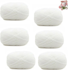 6 Stück, Strick und , Weiß
