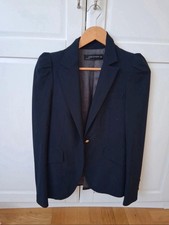 Zara Blazer Business Blogger Puffärmel Blau XS/34