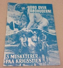 Battles of Chief Pontiac Lex Barker Old 1952 Danish Original Vintage Movie...