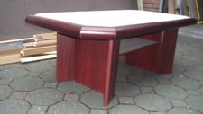 Wohnzimmer Beistell Couch Tisch Holz mahagoni