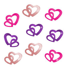 100 Stk Deko Herzen Mix Pink, Lila, Rosa Streuteile Tischdeko Streudeko Hochzeit